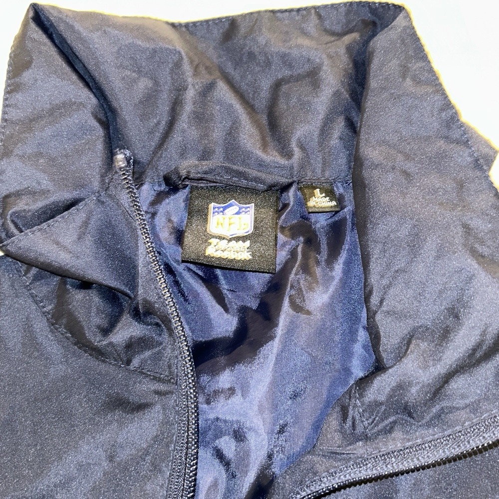 Seattle Seahawks Reebok Windbreaker Jacket Men's Size Large Blue White NFL SI - Picture 4 of 6